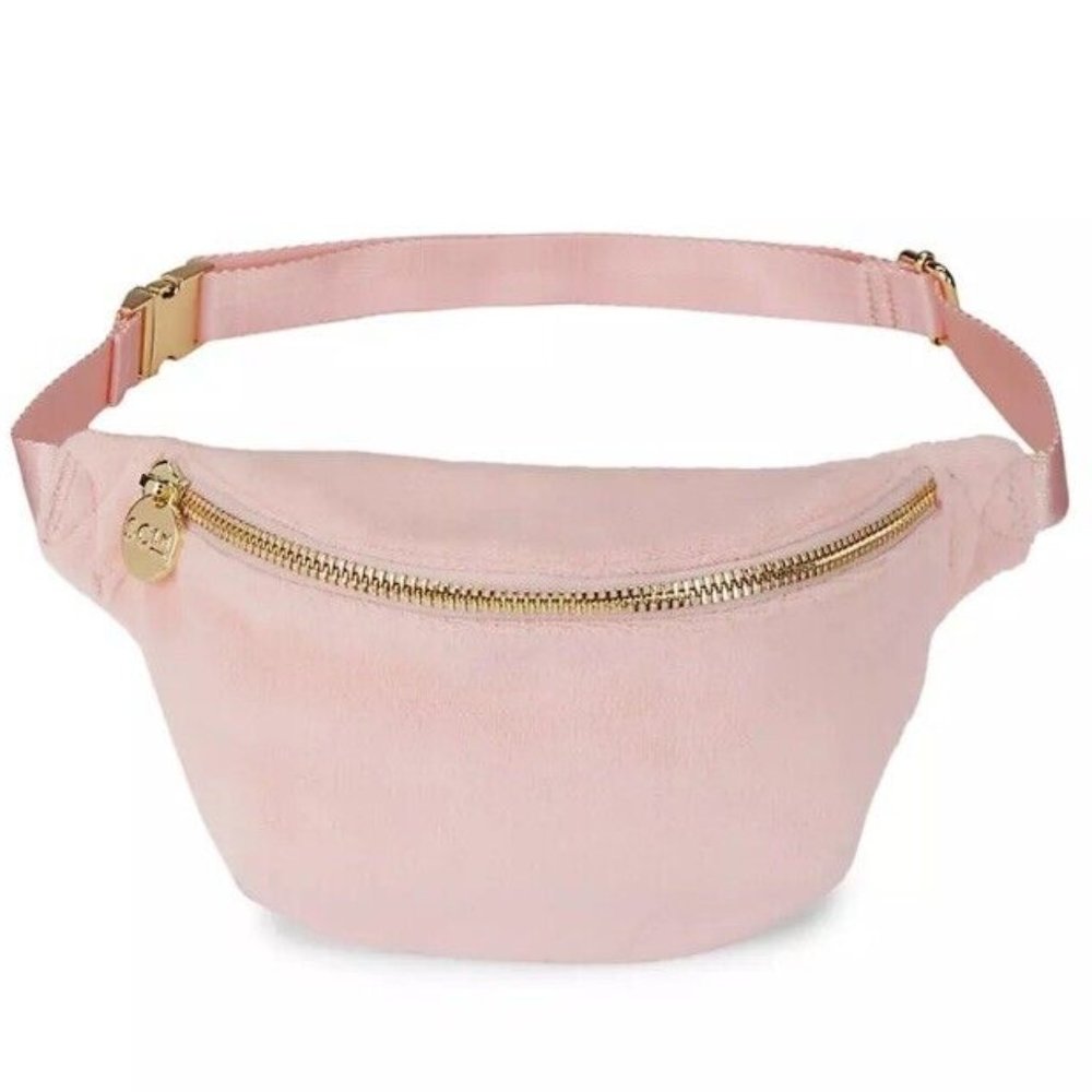 NWT Stoney Clover Lane x Juicy Couture Velour Velvet Fanny Pack Belt Bag Pink